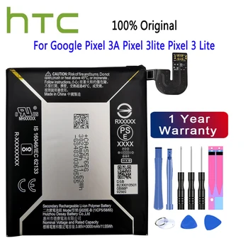 100% оригинальный аккумулятор HTC G020E-B для Google Pixel 3A Pixel 3lite Pixel 3 Lite Аккумулятор для мобильного смартфона + Бесплатные инструменты Изображение
