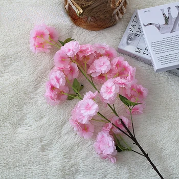  100 см красочный цветок сакуры моделирование цветка шелковый цветок поддельный цветок свадебная арка свадебный потолок цветок Изображение