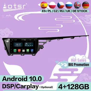 128G Carplay Мультимедийный стерео Android 10 Плеер для Toyota Camry 2018 GPS Навигация Авто Аудио Радиоприемник Экран Головное устройство Изображение