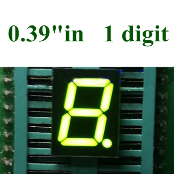 20 шт. ЗЕЛЕНЫЙ 0,39 дюйма 1 бит 7 сегментов светодиодный дисплей цифровой трубка пластиковый металлический общий катод (трубка Никси) Изображение