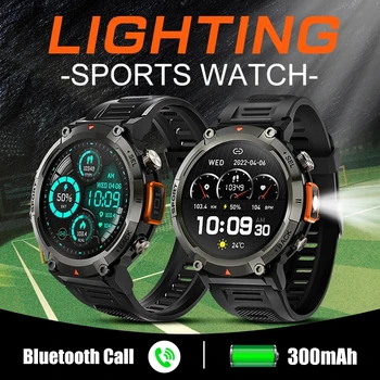 2024 Новые умные часы Спортивный мониторинг здоровья Сердечный ритм Портативный Flashl Bluetooth 1,45 дюйма 360 * 360 пикселей 300 мАч Умные часы для мужчин Изображение