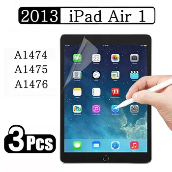 (3 упаковки) Бумага, похожая на пленку для Apple iPad Air 1 9.7 2013 A1474 A1475 A1476 Матовая защитная пленка для экрана планшета Изображение