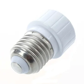 4x E27 на GU10 Адаптер для светодиодных розеток Адаптер для розетки лампа Конвертер Белый Изображение