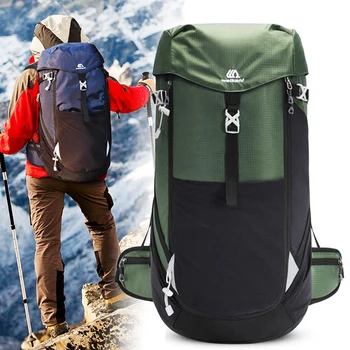 50L Альпинистская сумка Спортивный рюкзак на открытом воздухе Водонепроницаемый походный рюкзак Кемпинг Альпинистский рюкзак Путешествия Треккинговый рюкзак Изображение