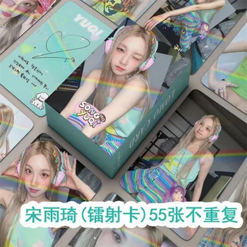55 шт./комплект Kpop(G)I-DLE Лазерная маленькая карта флэш-карта LOMO Card Song Yuqi Minnie MIYEON SOYEON SOOJIN Открытка Фотокарта Gidle Изображение