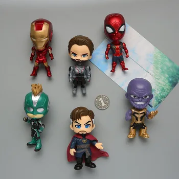 6шт / Набор Мстители Marvel Магнит на холодильник Человек-паук Железный человек Магнит на холодильник Супергерой Капитан Америка Магнитная наклейка Изображение