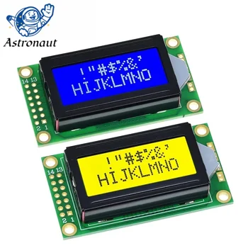 8 x 2 ЖК-модуль 0802 Экран символьного дисплея синий / желтый зеленый для Arduino Изображение