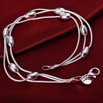 925 стерлинговое серебро браслет цепочка модный дизайн продукт красивый ювелирные изделия высокое качество браслет бусина для женщин леди свадьба Изображение