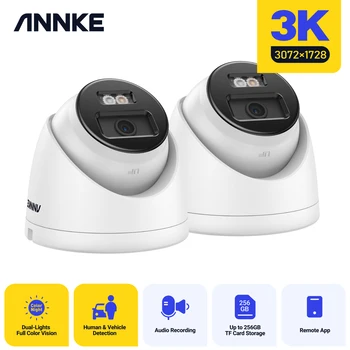 ANNKE 3K Dual Lights ИК-сетевая камера Внутренняя и наружная двойная подсветка IP-камеры безопасности H.265+ Встроенный микрофон Поддержка камеры PoE Изображение