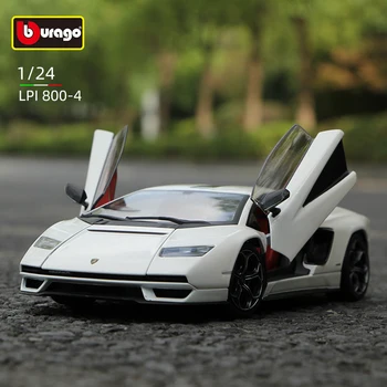 Bburago 1:24 Lamborghini Countach LPI 800-4 Классическая реплика Супер Автомобиль Литые под давлением автомобили Модель Коллекционный подарок Изображение