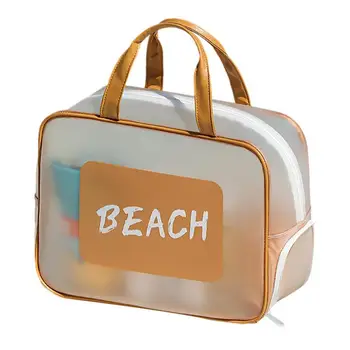 Beach Tote Travel Tote Водонепроницаемая сумка с застежкой-молнией и ручкой Органайзер для мокрого и сухого разделения для пляжных путешествий Рыбалка Спа Изображение