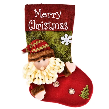  BEAU-Рождественский чулок Конфеты Подарочный пакет для дома Новогодний камин Украшение рождественской елки Изображение
