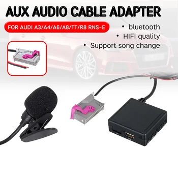 Bluetooth Aux Приемник Кабель с USB, микрофон Адаптер Aux для 32-контактного головного устройства для Audi A3 A4 A6 A8 TT R8 RNS-E Изображение