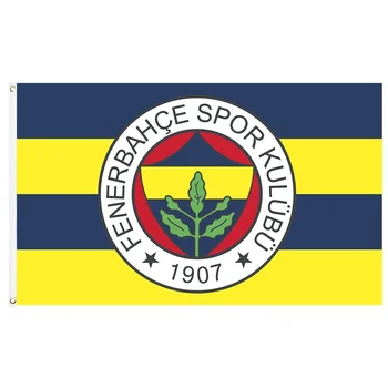 FLAGCORE 90X150CM Турция Фенербахче SK 1907 Сине-желтый флаг Изображение