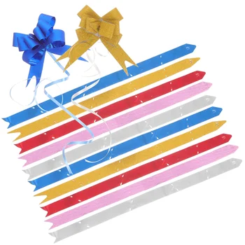 Glitter Pull Bows Подарочный узел Ленты Струнные банты для подарочной упаковки Цветочная корзина Свадебное украшение автомобиля Изображение