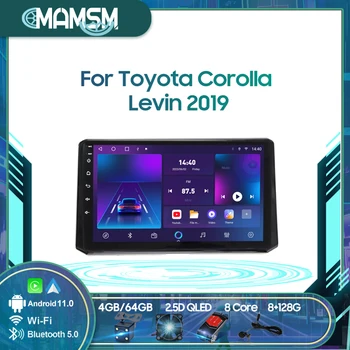 MAMSM Wireless CarPlay Android Авто Радио для Toyota Corolla Levin 2019 4G Автомобильный мультимедийный плеер Навигация GPS No 2din 10 дюймов Изображение
