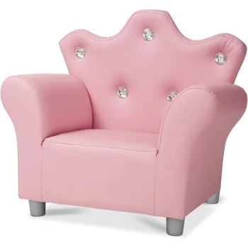 Melissa & Doug Розовое детское кресло из искусственной кожи (детская мебель) - Princess Chair For Toddles Изображение