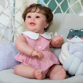 NPK 50CM Reborn Baby Toddler Кукла для девочек Kodi Реалистичная 3D-живопись с видимыми венами Корневые волосы Высококачественное коллекционное искусство Изображение