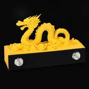 Omoshiroi Block 3D Блокнот Мини Зодиак Животные 3D Блокноты для заметок Бумага Искусство Блоки Заметок 3D Бумага Заметка Художественный Блокнот Благодарственный Подарок Изображение
