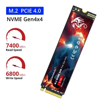 SomnAmbulist SSD PCIe4.0x4 NVMe 7400 МБ / с M.2 2280 1 ТБ 2 ТБ PCIe 4.0 Внутренний твердотельный накопитель для ноутбука Настольная игровая консоль Изображение