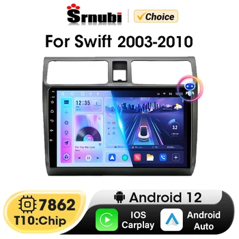 srnubi Android 12 Автомагнитола для Suzuki Swift 2003 - 2010 Мультимедийный плеер Carplay Stereo GPS DVD Головное устройство Авторадио Wi-Fi Аудио Изображение