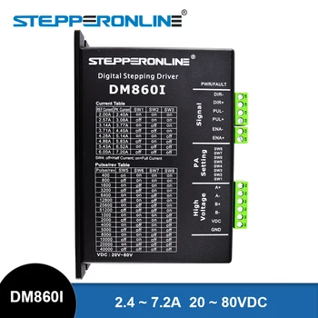STEPPERONLINE DM860I Драйвер шагового двигателя 20-80 В постоянного тока 2,4-7,2 А для контроллера шагового двигателя Nema 34 Гравировальный станок с ЧПУ Изображение