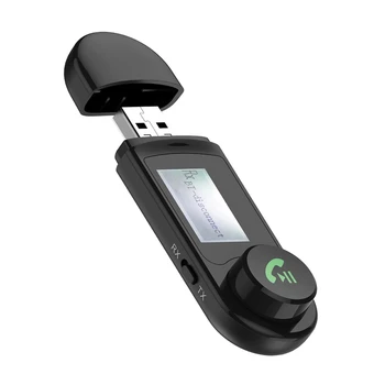 USB Bluetooth-совместимый 5.1 2 в 1 приемник передатчик 3,5 мм AUX Stereo P9JB Изображение