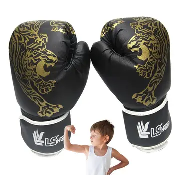 Боксерская перчатка PU Кожа Кикбоксинг Защитная перчатка Дети Удары Тренировки Спортивные принадлежности Детские боксерские перчатки Изображение