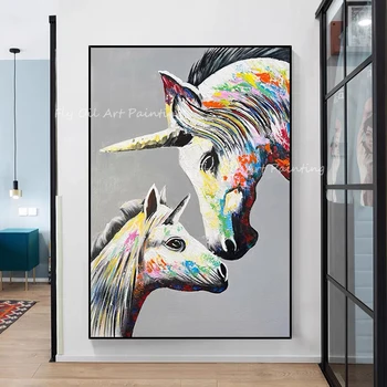 большой размер 100% ручная роспись красочное зебра животное милое лицо с серым холстом картина маслом для домашней гостиной в подарок Изображение