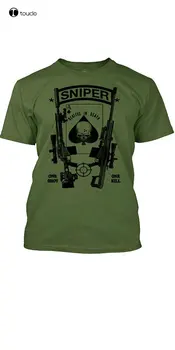  Горячая распродажа 100% хлопок Военная футболка Black Ops Sniper Special Ops Duty Calls Tee Summer Style Футболка мода забавный новый Изображение