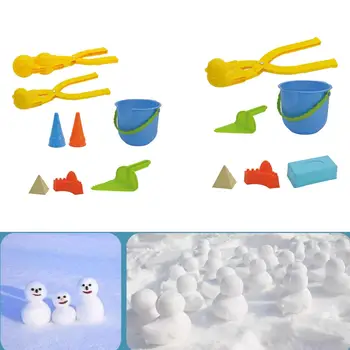 Зажим для снежка Зажим для снежного кома Мультяшная форма Снежки Спортивные игрушки Инструмент для изготовления снежков Снежная игрушка для детей Зимние виды спорта Пляж Изображение