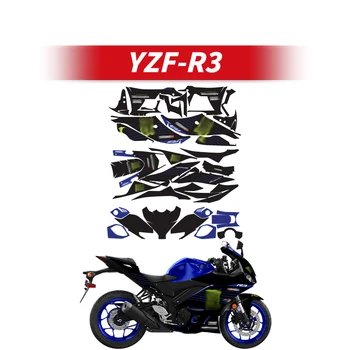  Используется для YAMAHA YZF R3 Аксессуары для мотоциклов Украшения Защита Наклейки Велосипеда Шаблон Печать Обтекатель Наклейки Наборы Изображение