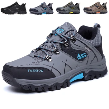 Мужская походная обувь Уличная обувь для мужчин Нескользящие треккинговые кроссовки Дышащая обувь для альпинизма Охотничья обувь Мужчина Изображение