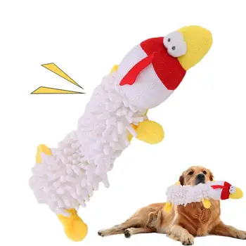  Мягкие игрушки для собак Скрипучие плюшевые игрушки для жевания Интерактивные игрушки для собак с яркими цветами для прогулки Кемпинг Домашнее животное Изображение