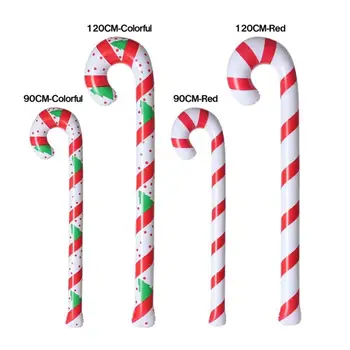 Надувные рождественские леденцы для рождественских украшений в помещении на открытом воздухе 2023 Новогодняя вечеринка Надувные конфетные палочки Изображение