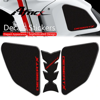 Наклейки на прозрачность мотоцикла 3D Crystal Gel Tank Pad Наклейки из углеродного волокна Подходит для Ducati Desert X DesertX Desert-X 2022 2023 Изображение