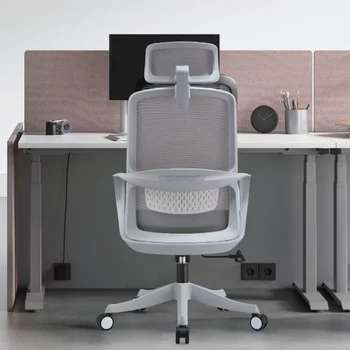 Общежитие Офисное кресло Современное поворотное кресло Эластичный подлокотник Геймер Металлический расслабляющий офисный стул Ролик Cadeira Домашняя мебель Изображение