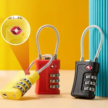 Портативный инструмент для обеспечения безопасности путешествий Блокировка багажа паролем TSA Замок таможенного кода TSA Навесной замок контрастного цвета 3-значный кодовый замок Изображение