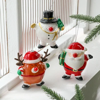 Рождественская елка мини-снеговик кулон аксессуары рождественская елка кулон аксессуары Изображение