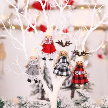 Рождественская рождественская елка кулонные украшения 2024 Новогодние подарки Рождественские куклы ангела Рождественские украшения для дома Natal Noel Decor Изображение