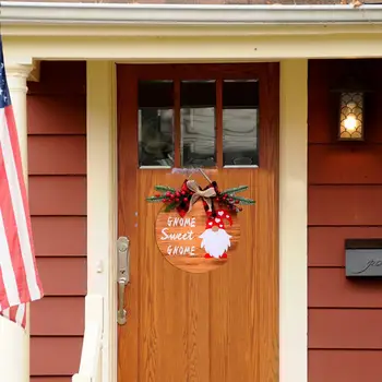 Рождественский приветственный знак Приветственный знак на Хэллоуин Сезонные дверные украшения Деревенский деревянный приветственный знак с классикой на Рождество Изображение