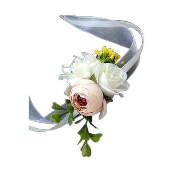 свадебные цветы искусственные ручной работы свадебный корсаж жениха Изображение