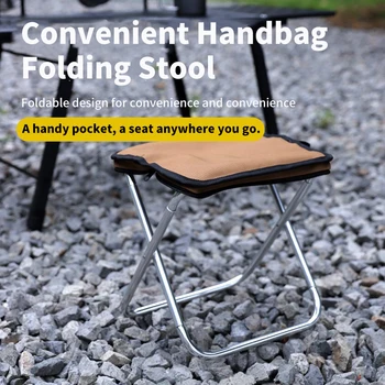  складной стул для кемпинга на открытом воздухе стул для кемпинга стул для пикника с сумкой на молнии рыбалка походный рюкзак стул алюминиевый сплав Изображение