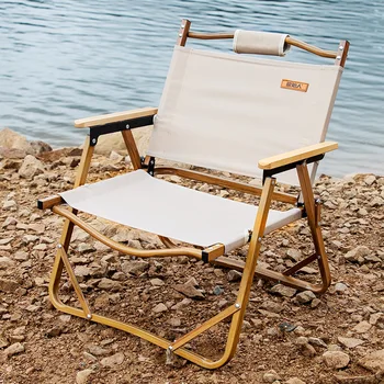 Складной табурет Пляжные стулья Металлический кемпинг Портативные сверхлегкие пляжные стулья Патио Путешествия Silla de Playa Уличная мебель QF50OC Изображение