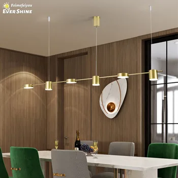 Современные светодиодные подвесные светильники Внутреннее освещение для дома Обеденный стол Люстра Свет Украшение гостиной Кухонная подвесная лампа Изображение