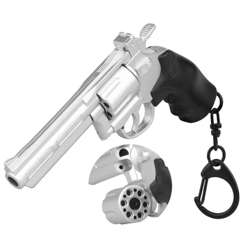 Тактический брелок в стиле револьвера 1:4 Военные вентиляторы Снаряжение Вращающийся и выталкиваемый магазин Wargame Airsoft Изображение