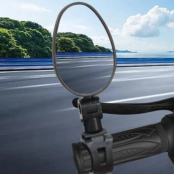 Универсальный велосипед Отражатель заднего вида Зеркало Велоспорт Прозрачное широкое зеркало на руле для велосипеда Мотоцикл 360 Вращение Регулируемое Изображение