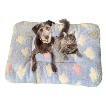 Уютное кошачье успокаивающее одеяло Одеяло для котят с милым принтом Мягкое одеяло для щенка и собаки Маленькое Среднее Большое Мягкое Домашнее Животное Кошка Изображение