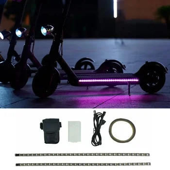фонарик с несколькими переключениями водонепроницаемая полоса ночного фонаря M365 для цветного электрического скейтборда Светодиодная лента Xiaomi Scooter Изображение