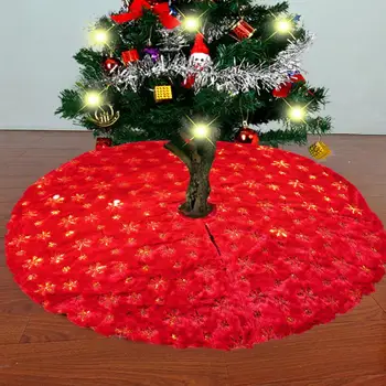 Юбка рождественской елки с праздничной тематикой Элегантная юбка рождественской елки со снежинкой Улучшите праздничный декор с Рождеством на Рождество Изображение
